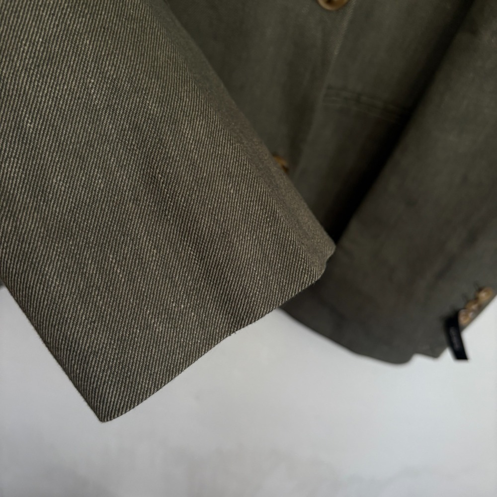 Johnny Bigg Jacob Linen Blend Blazer Sport Coat Men Size 48 Green 2 Button New - Picture 5 of 15